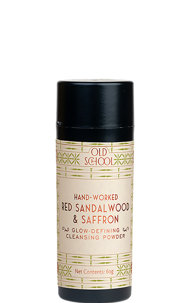 HAND WORKED RED SANDALWOOD AND SAFFRON GLOW DEFINING CLEANSING POWDER
