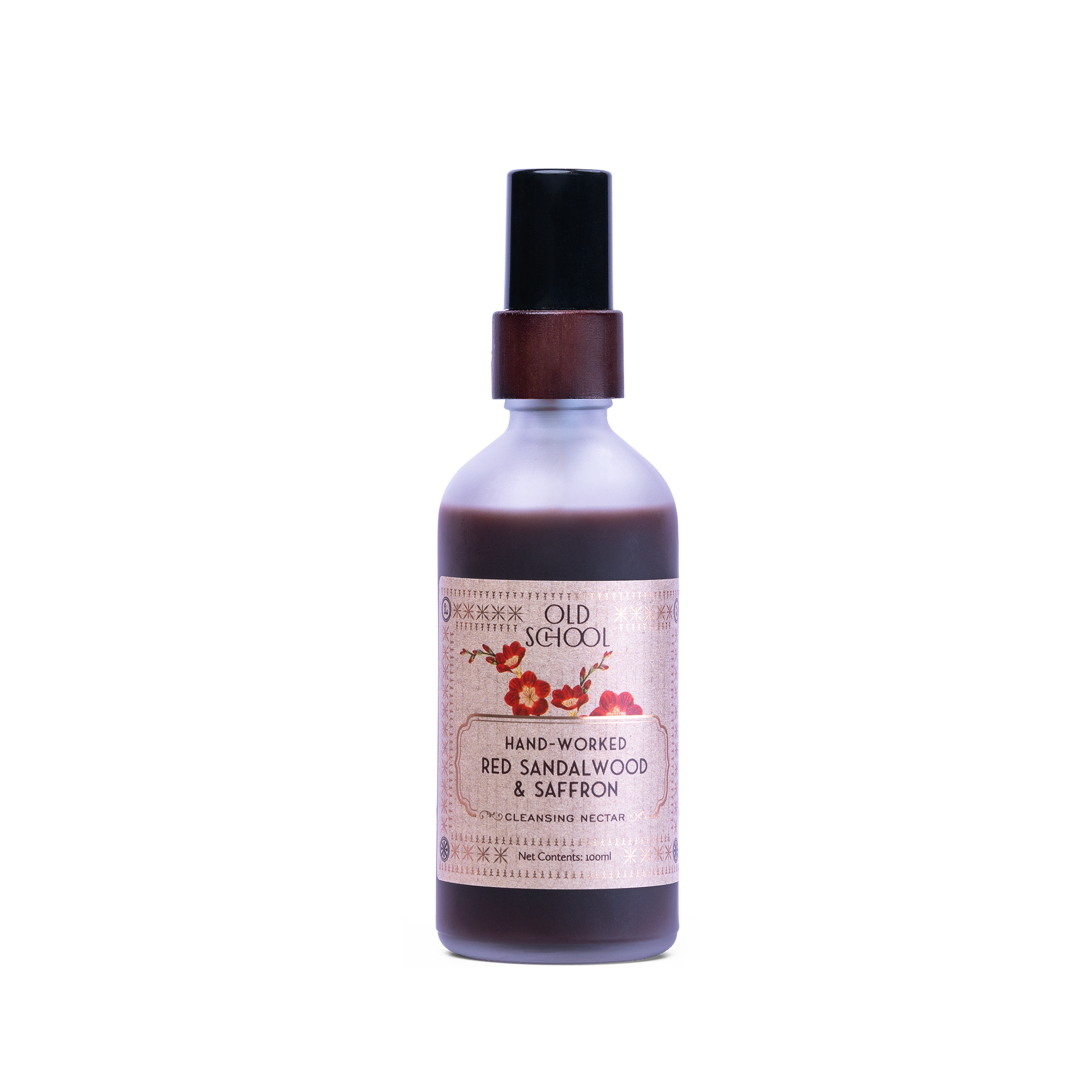 Hand-Worked Red Sandalwood & Saffron Cleansing Nectar