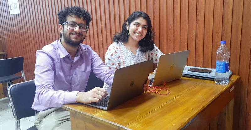 Harsh Gupta and Praachi Bhatia are part of the PUCAR team overseeing the ON Court in Kerala.